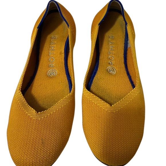 Rothy's The Flat Goldenrod Textile Slip On Ballet Shoes Women's US 9 - Picture 8 of 9